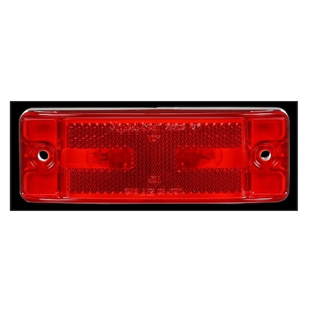 Truck-Lite Incandescent, Red Rectangular, 2 Bulb, Marker Clearance Light, Pc, 2 Screw 29203R